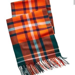 NWT- orange and green plaid charter club scarf